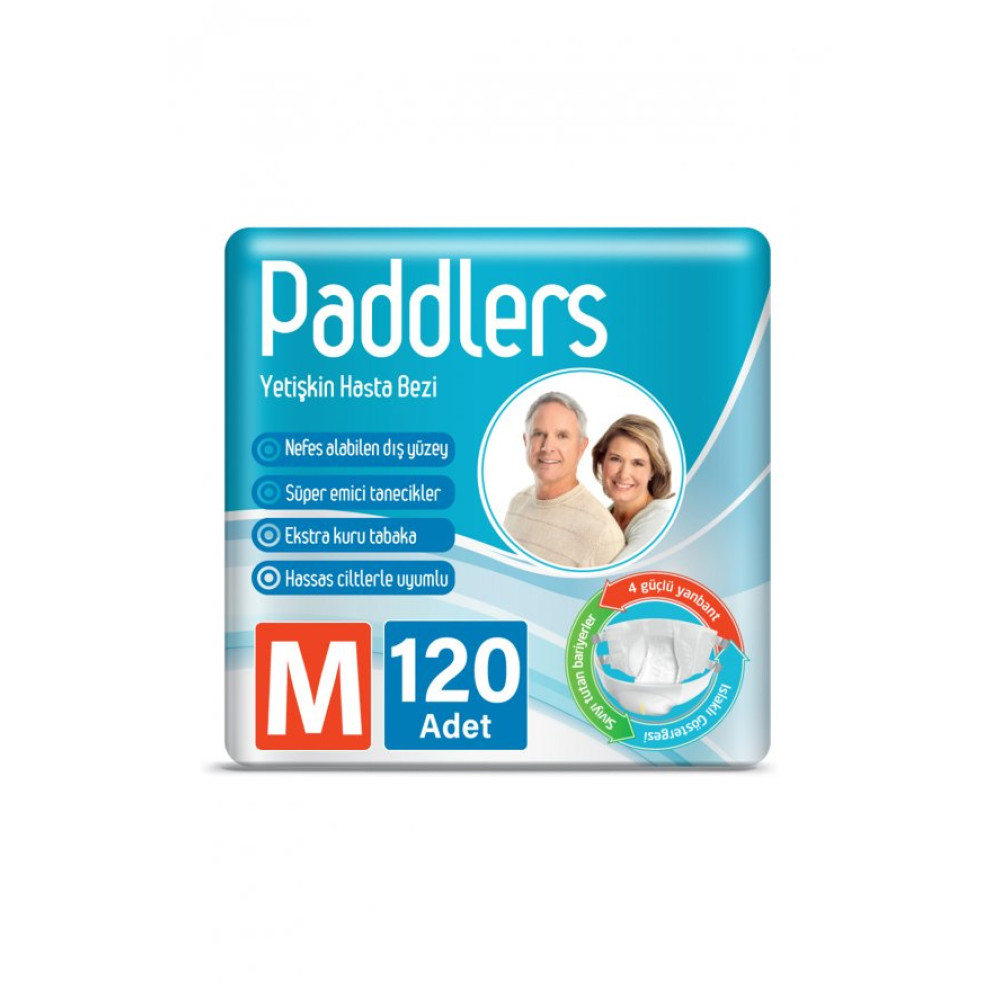 Paddlers Yetiskin Bantli Bez Medium 30 X 4 Li Koli (120 Adet) Hasta Bezleri ve Temizliği Fiyatı