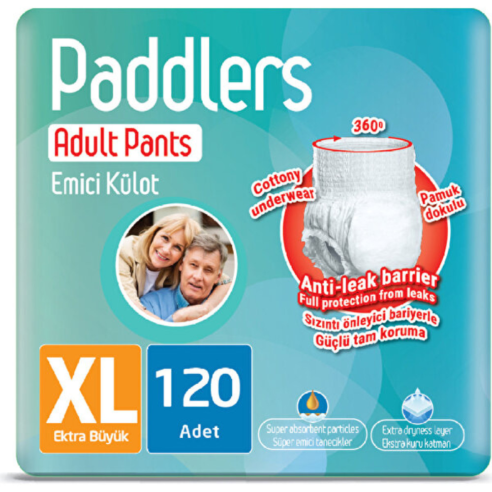 Paddlers Yetişkin Hasta Emici Külot Bez X-Large 120 Adet - XL Hasta Bezleri ve Temizliği Fiyatı