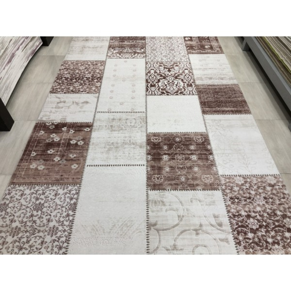 Padişah Halı Kaşmir Halı 200X290 Egzotik Eg 0120 Pembe Beyaz Patchwork 6 M2 ! - 200 x 290 cm - Pembe - Beyaz Salon Halısı Fiyatı