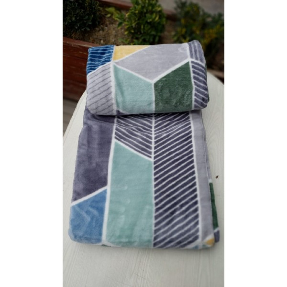 Padişah Pelüş Battaniye Çift Kişilik 200 x 240 - Mavi - Gri - 200 x 240 cm Battaniye Fiyatı