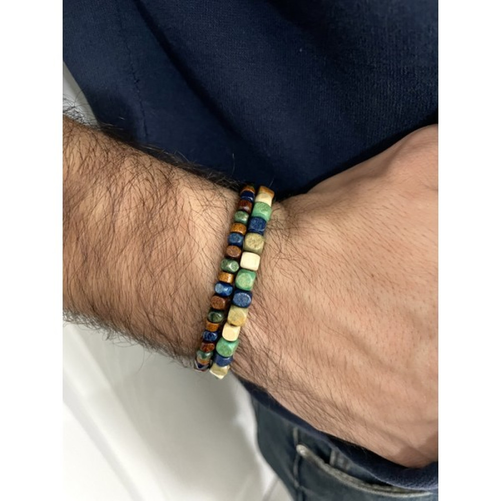 Padore Accessory Çok Şık Ahşap Ikili Bileklik - Çok Renkli-KR1 Saat ve Bileklik Aksesuarı Fiyatı
