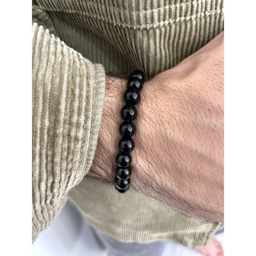 Padore Accessory Parlak Siyah Doğal Taş Oniks Bileklik Saat ve Bileklik Aksesuarı Fiyatı