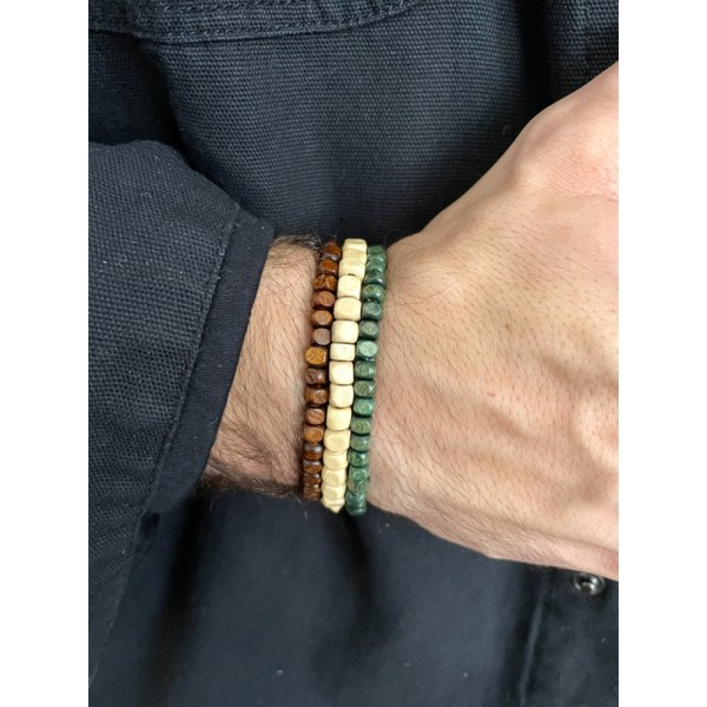 Padore Accessory Unisex Çok Şık 3 Adet Ahşap Bileklik - Çok Renkli-KR1 Saat ve Bileklik Aksesuarı Fiyatı