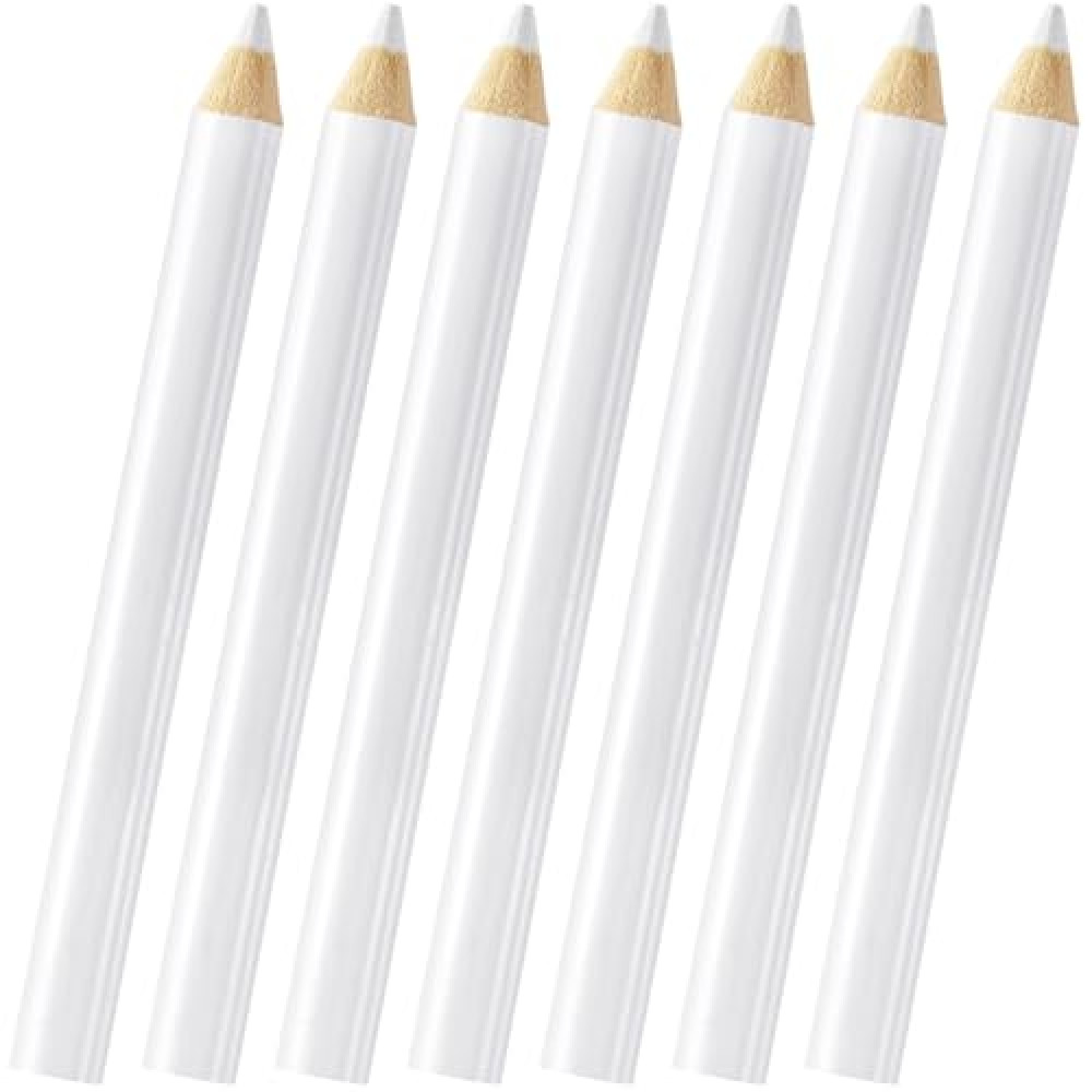 PAGOW 7 Pcs Sewing Pencil for Fabric, Sewing White Fabric Marking Pencils, Washable Fabric Tailor Markers for Sewing Dressmaker Craft (8.75cm)