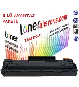 Paintter Hp Ce 285A 3Lü Paket Muadil Toner P1100, P1102W, M1132, M1212, M1217 Tonerler Fiyatı