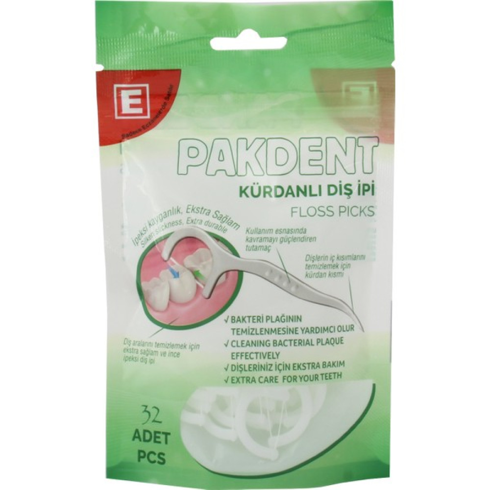Pakdent Kürdanlı Diş Ipi 32 Adet Diş İpleri Fiyatı