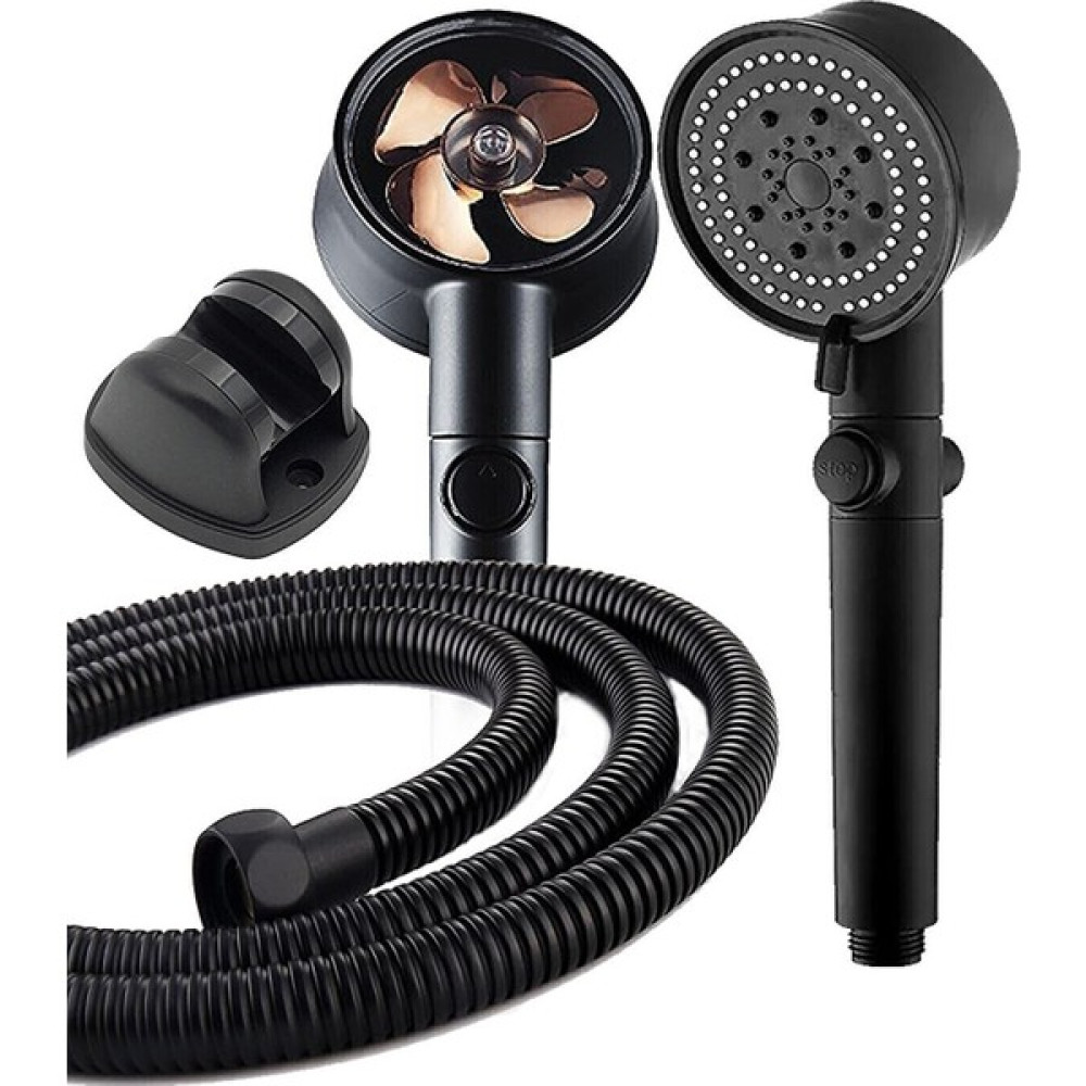 Paketim Var Turbo Pervaneli 5 Fonksiyonlu Duş Başlığı 150 cm Siyah Duş Hortumu ve Mafsal Set Oto Boyaları Fiyatı