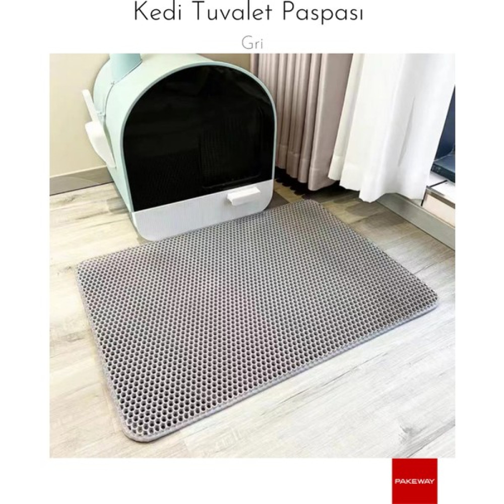 Pakeway Kedi Tuvalet Paspası - Gri - Small - 30 x 30 cm Evcil Hayvan Ürünleri Fiyatı