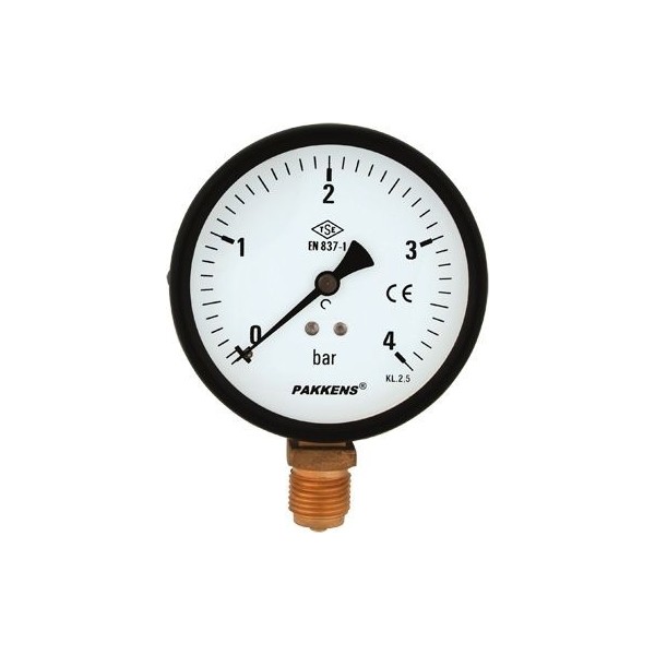 Pakkens 0-100 Bar 63 mm Alttan Bağlantılı Kuru Manometre G 1/4 inç Diğer Fiyatı