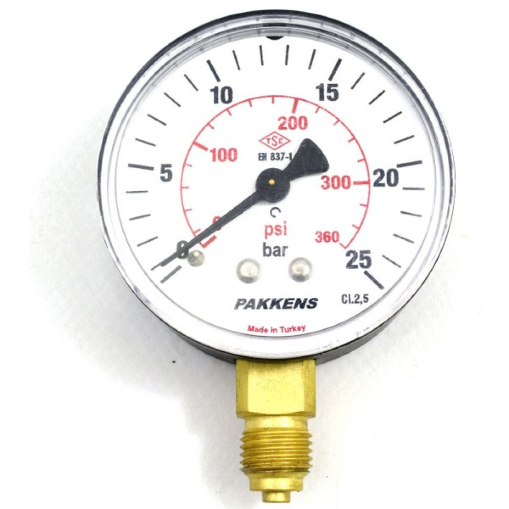 Pakkens 0-25 Bar 63 mm Alttan Bağlantılı Kuru Manometre G 1/4 inç Diğer Test ve Ölçüm Cihazları Fiyatı