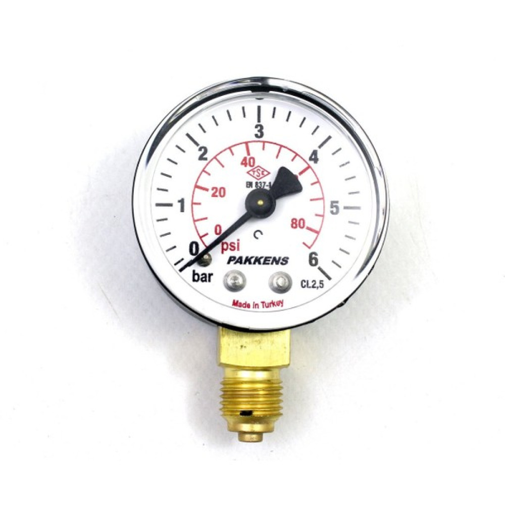 Pakkens 0-6 Bar 63 mm Alttan Bağlantılı Kuru Manometre G 1/4 inç Diğer Test ve Ölçüm Cihazları Fiyatı