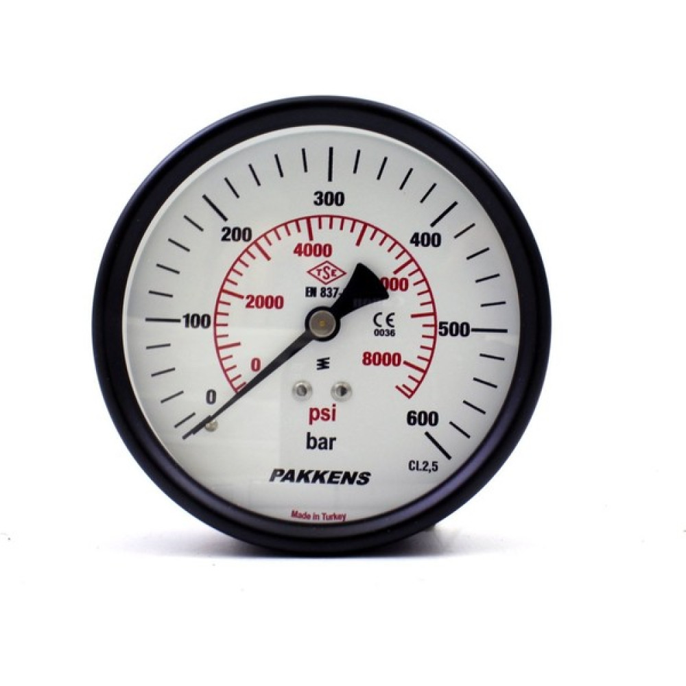 Pakkens 0-600 Bar 63 mm Arkadan Bağlantılı Panotipi Kuru Manometre G 1/4 inç Diğer Test ve Ölçüm Cihazları Fiyatı