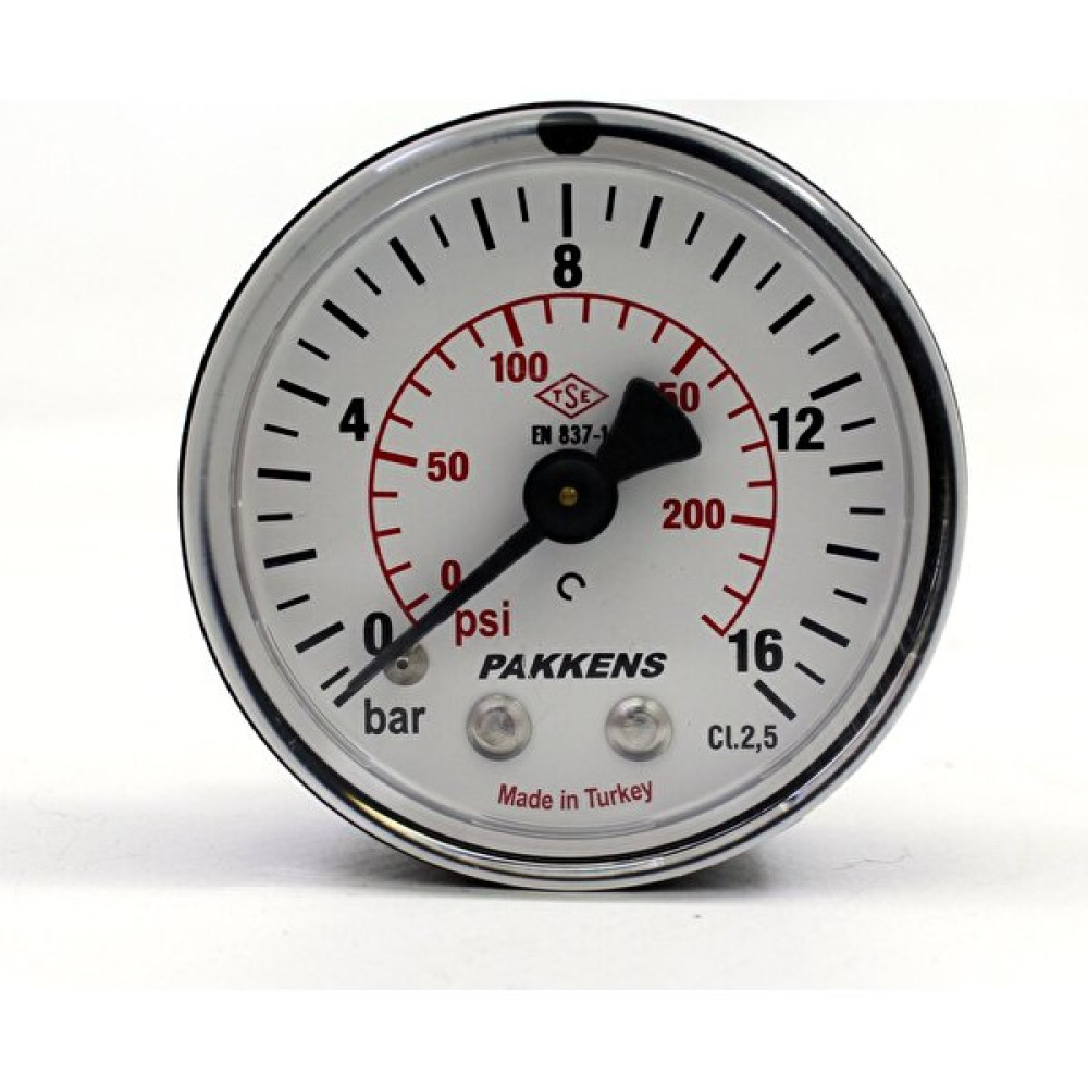Pakkens Çap 50 Arkadan Bağlantılı Kuru Tip Manometre, Basınç Ölçer 1/8" - 2,5 Bar Diğer Test ve Ölçüm Cihazları Fiyatı