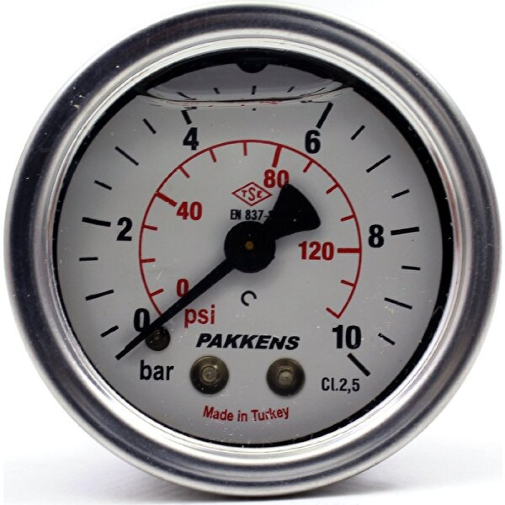 Pakkens Çap 50 Arkadan Bağlantılı Yağlı / Gliserinli Manometre, Basınç Ölçer 1/8" - 2,5 Bar Diğer Test ve Ölçüm Cihazları Fiyatı