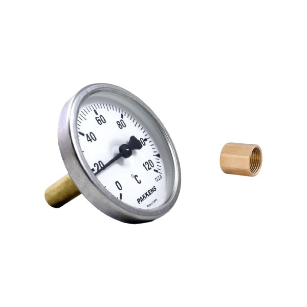 Pakkens Termometre 63 Çap 160 Derece Göstergeli 5 cm Bağlantılı Manşonlu Termometre & Higrometre Fiyatı