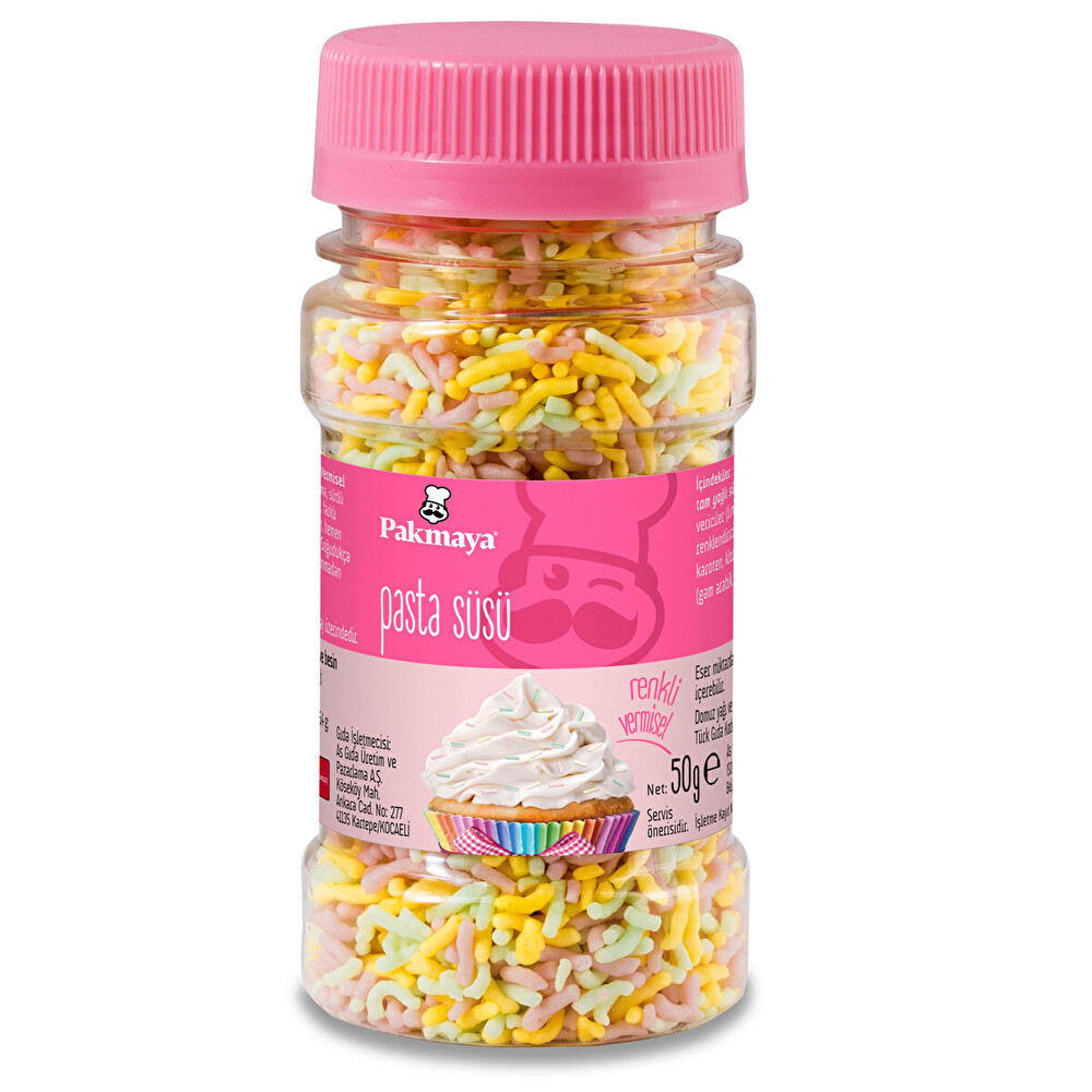 Pakmaya Pasta Süsü Renkli Vermiselli 50 G Tatlı ve Pasta Malzemeleri Fiyatı