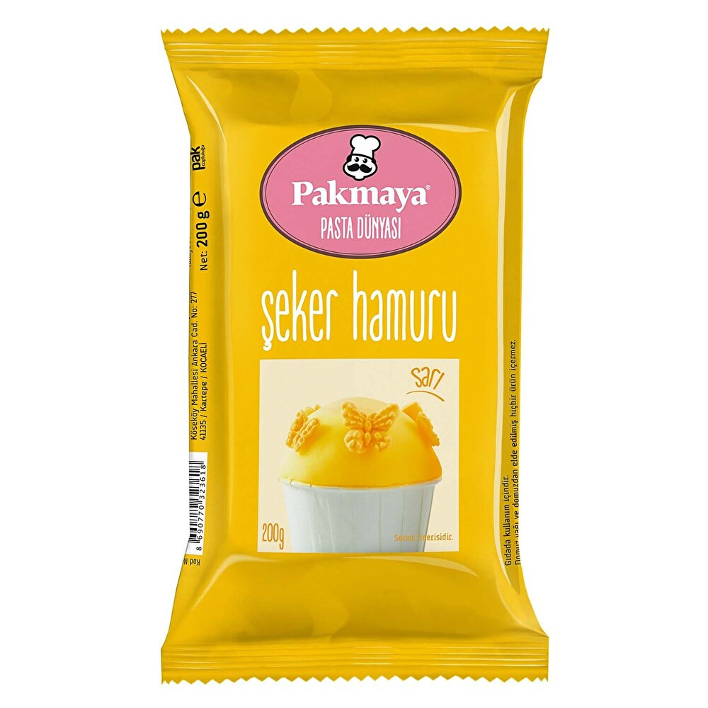Pakmaya Şeker Hamuru Sarı 200 g Tatlı ve Pasta Malzemeleri Fiyatı