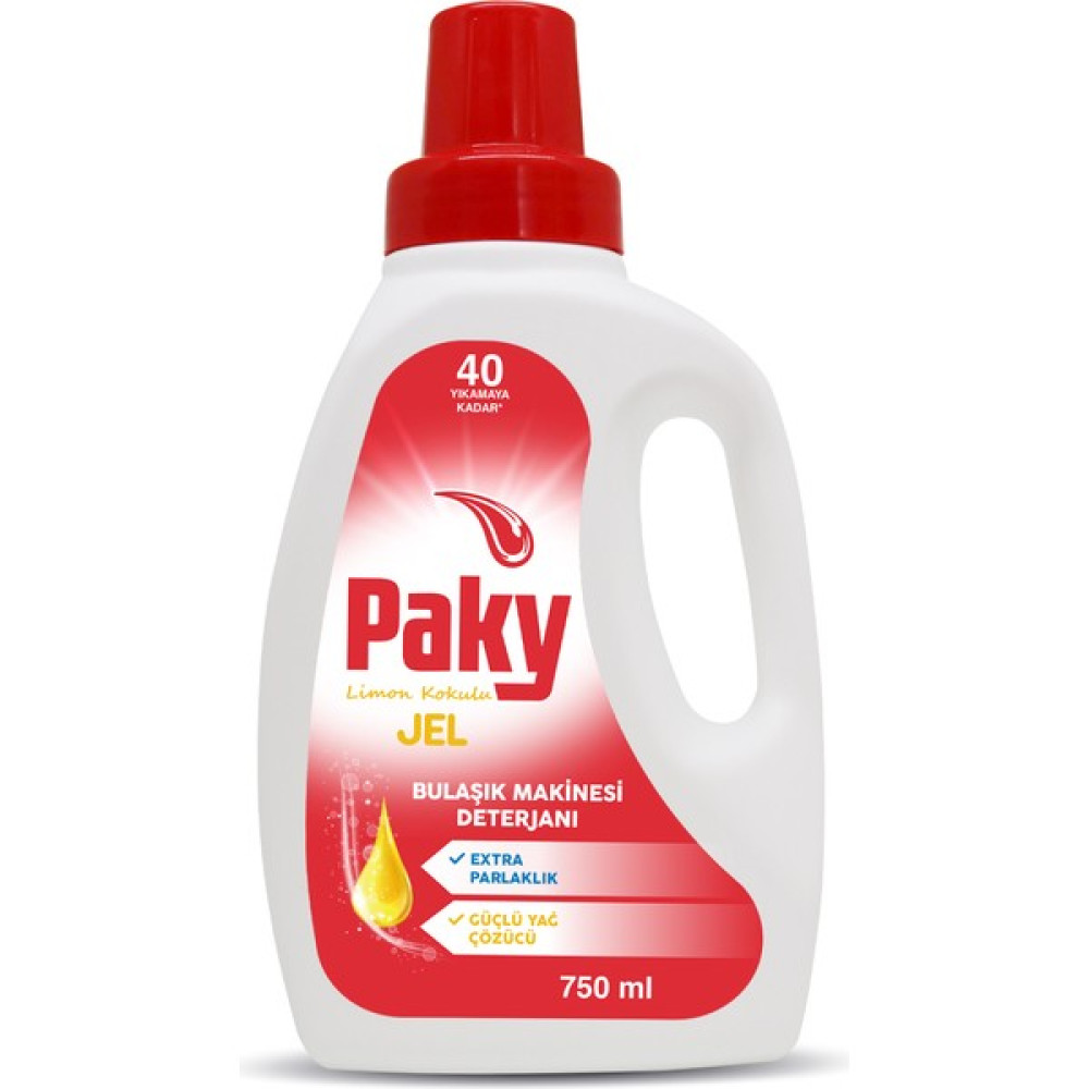 Paky Jel Bulaşık Makinesi Deterjanı 40 Yıkamaya Kadar Ekstra Parlaklık, Güçlü Yağ Çözücü 750 ml Bulaşık Yıkama Fiyatı