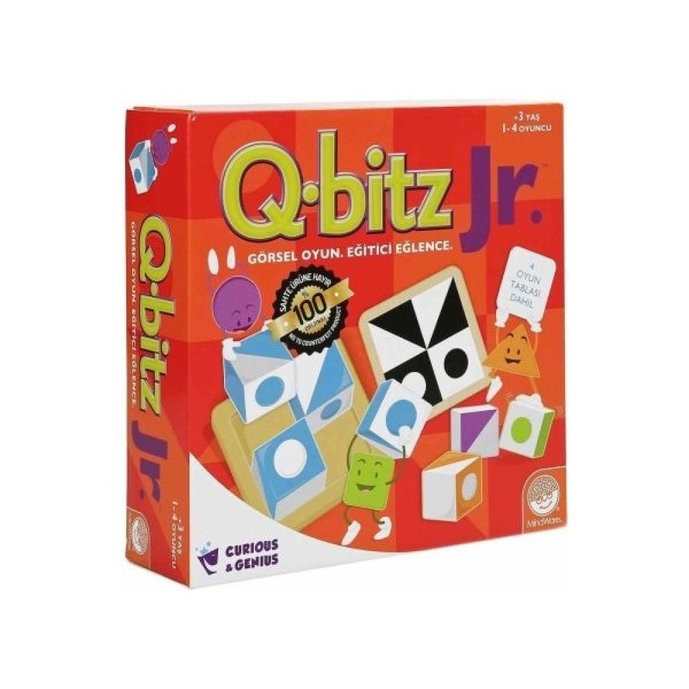 Pal Q-Bitz Jr Oyunu Q Bitz Jr. Görsel Beceri Küpleri Mindware Eğitici Eğlenceli Okul Turnuva Oyunu - Renkli - 1 Adet Oyun & Hobi Fiyatı