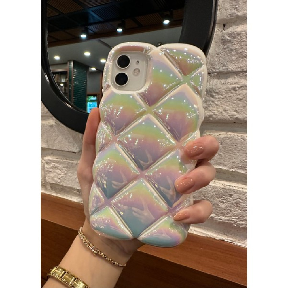 Paladyum Case Apple iPhone 11 Uyumlu Beyaz Hologramlı Baklava Dilimli Puf Kılıf Cep Telefonu Kılıfı Fiyatı