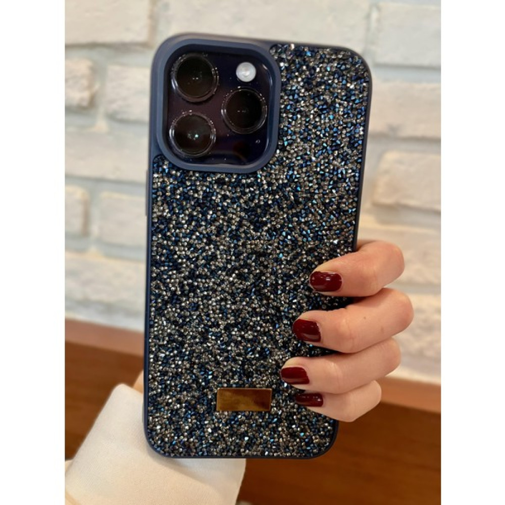 Paladyum Case Apple iPhone 15 Pro Uyumlu Mavi Taşlı Kılıf Cep Telefonu Kılıfı Fiyatı