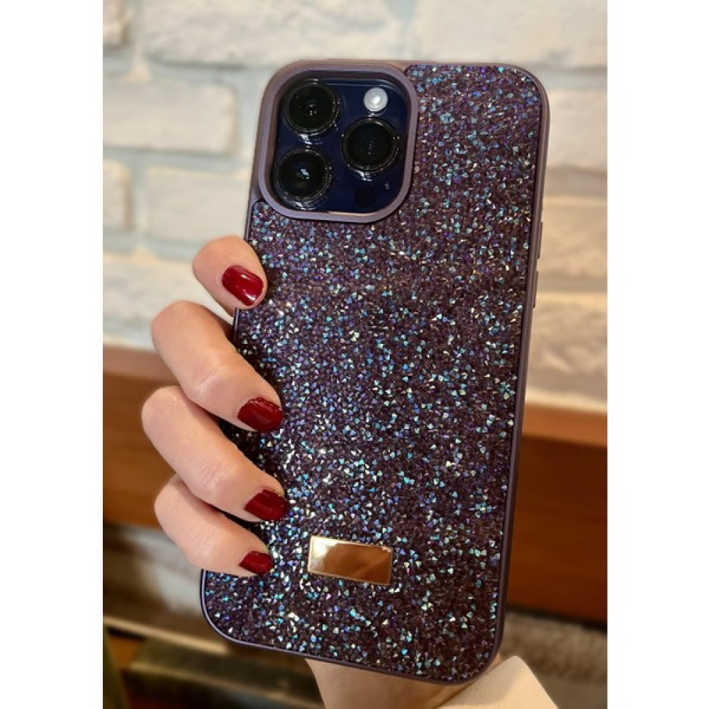 Paladyum Case Apple iPhone 15 Pro Uyumlu Mor Taşlı Kılıf Cep Telefonu Kılıfı Fiyatı