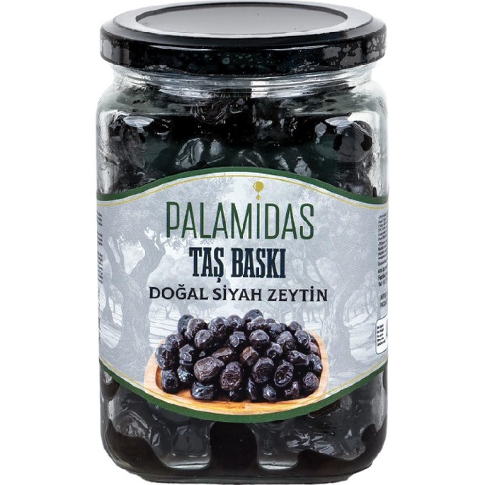 Palamidas Taş Baskı Doğal Siyah Zeytin 400 gr Cam Kavanoz Diğer Fiyatı