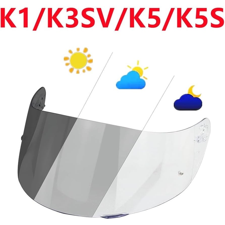 Palantil-Tech Agv K1/k1 S/k1 MONO/K5/K5S Uyumlu Photochromic Işık Miktarına Göre Renk Değiştiren Vizör (Şeffaf - Siyah) - Siyah - Beyaz Diğer Fiyatı