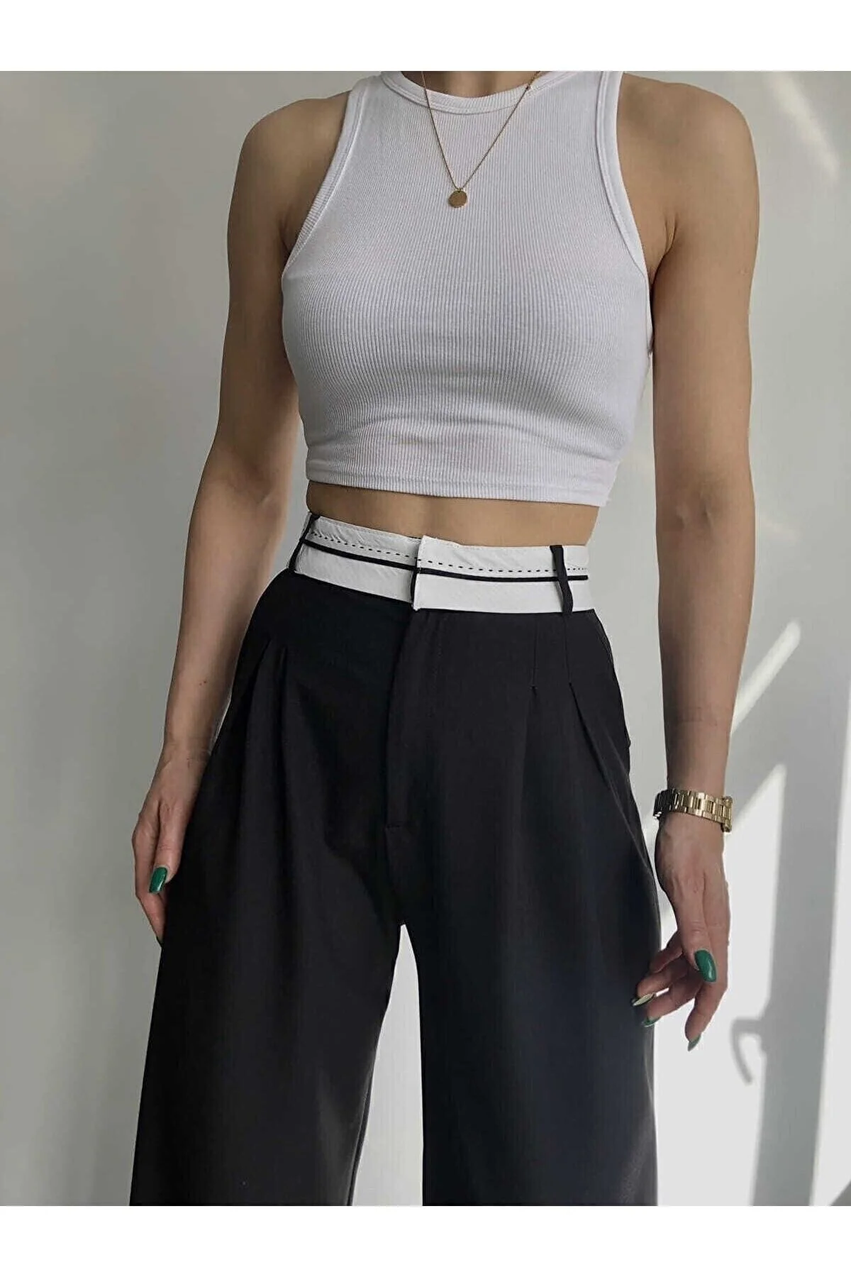 PALAZZO Belt Kemer Detay Pantolon S Beden" Kadın Pantolon Fiyatı