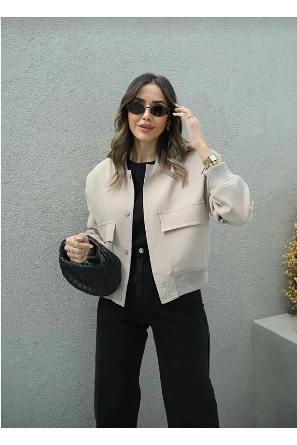 PALAZZO Butik Mevsimlik Bomber Ceket L Beden" Bayan Ceket Fiyatı