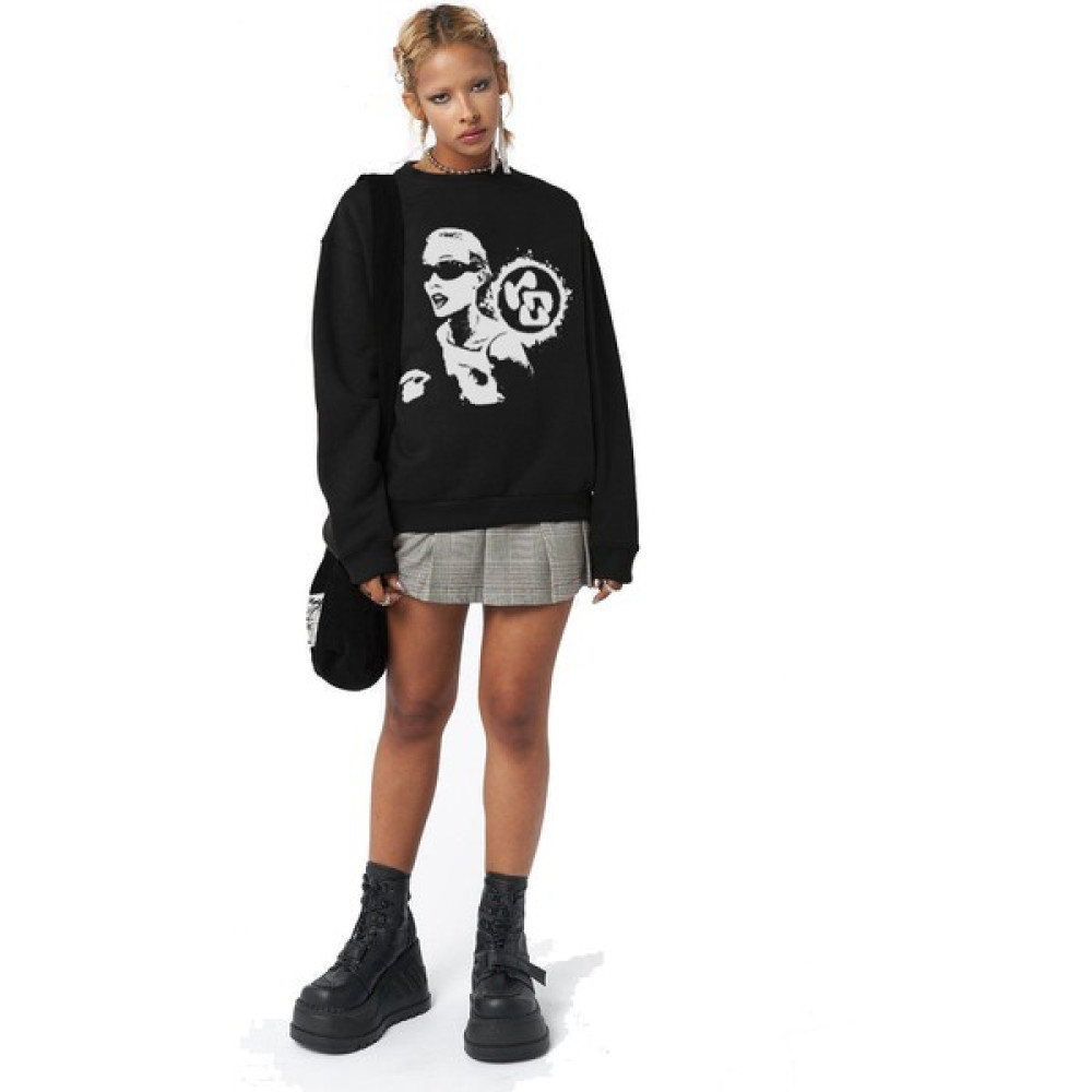 Pale Wear Punker Gotik Oversize Sweatshirt - M Erkek Sweatshirt Fiyatı