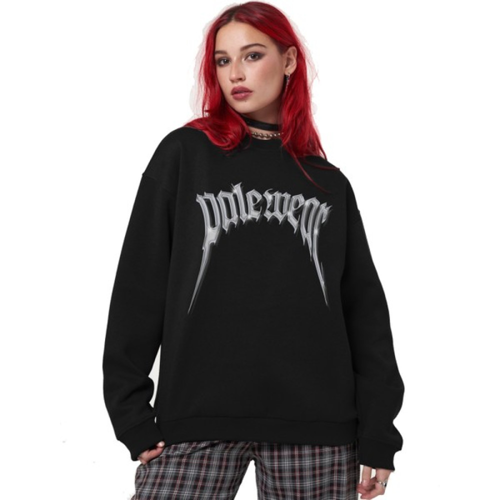 Pale Wear Sharp Logo Grunge Sweatshirt - L Erkek Sweatshirt Fiyatı