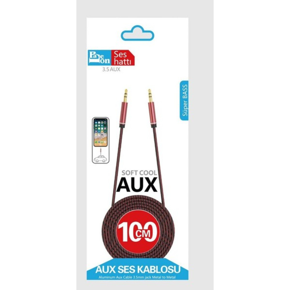 Paleon 3.5mm Aux Kablosu - Gümüş Cep Telefonu Kablosu Fiyatı