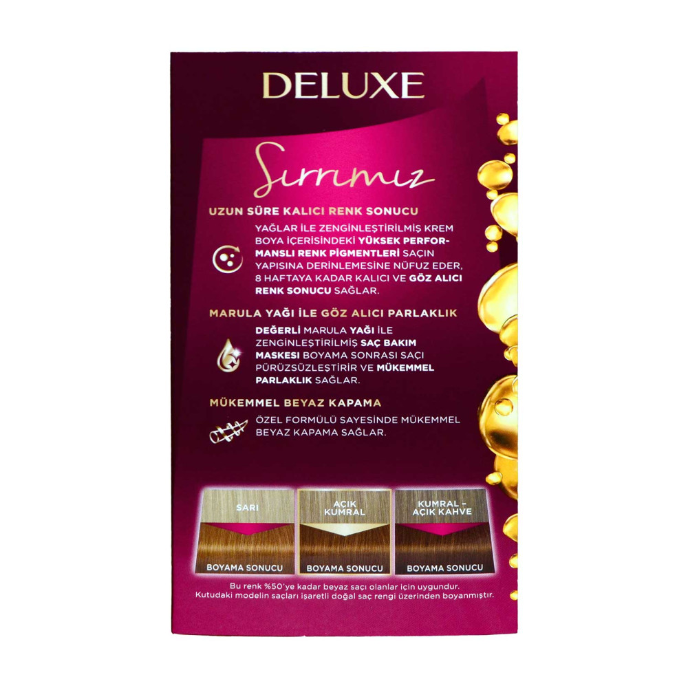 Palette Deluxe Eşsiz Yağ Bakımı Saç Boyası No:7-554 Altın Karamel