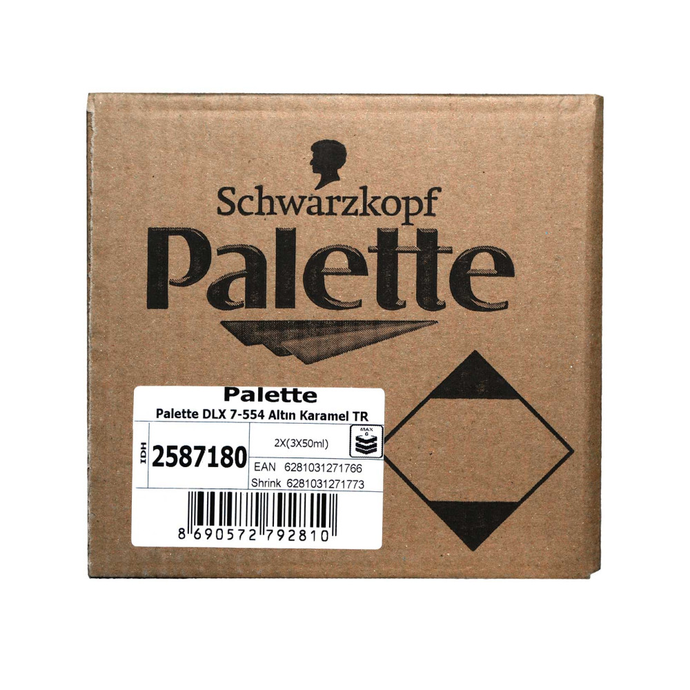 Palette Deluxe Eşsiz Yağ Bakımı Saç Boyası No:7-554 Altın Karamel