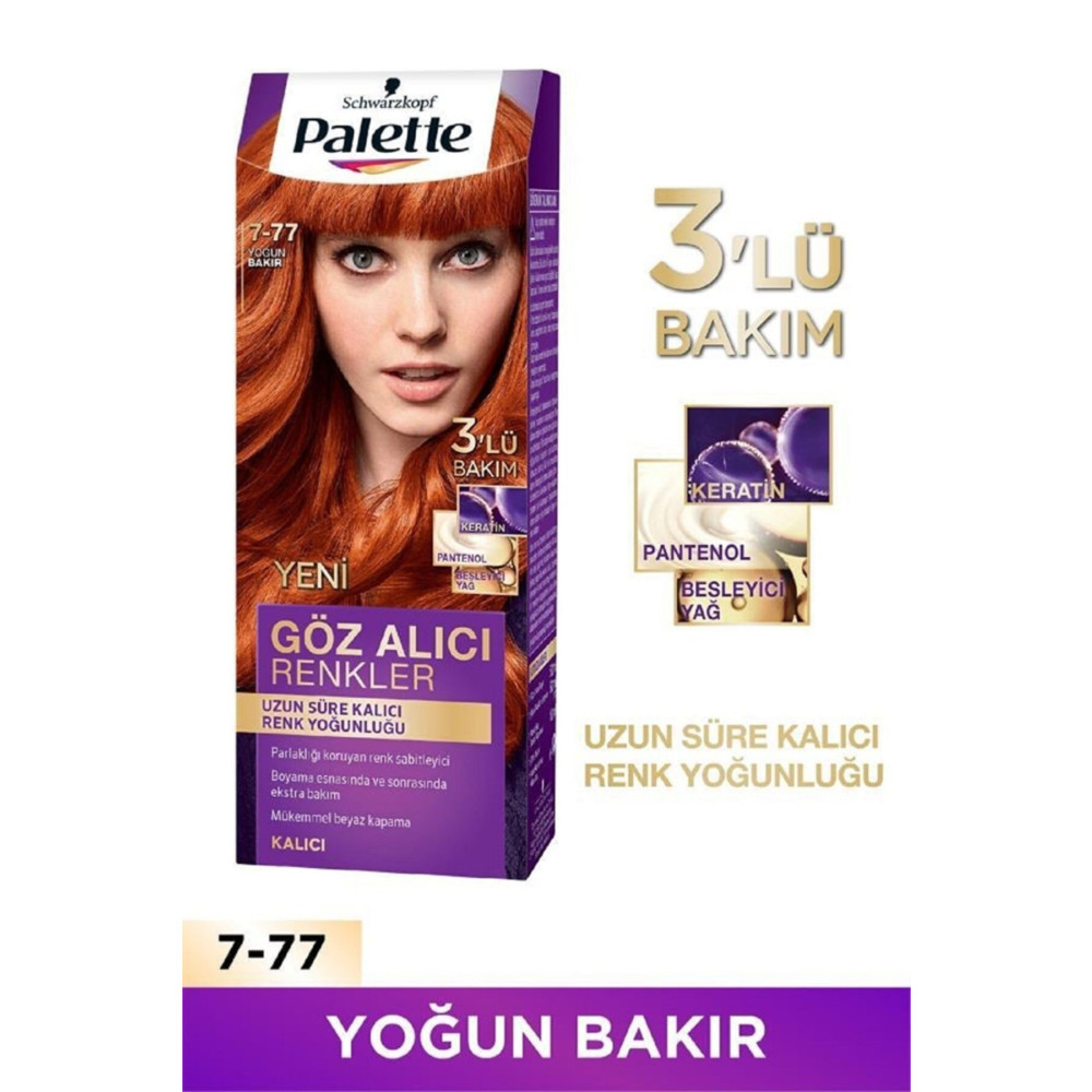 Palette Göz Alıcı Renkler 7-77 Yoğun Bakır Saç Boyası Saç Boyası Fiyatı