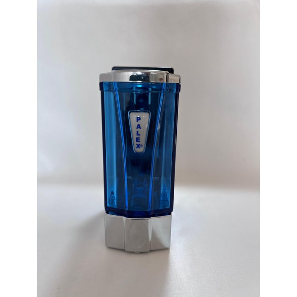 Palex 250 cc Krom Kaplama Kapaklı Şeffaf Mavi Sıvı Sabun Dispenseri - 11*14*5 CM - Mavi - Gri Oto Boyaları Fiyatı