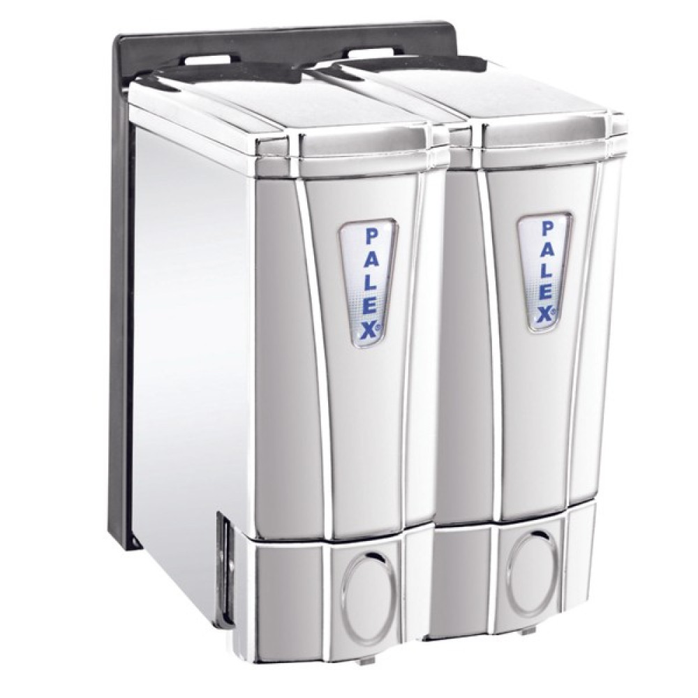 Palex (Ün-Ev) Mini 2'li Sıvı Sabunluk (Sıvı Sabun Dispenseri) 250X2=500 cc Krom Kaplama 3564-K Sabunluk Fiyatı