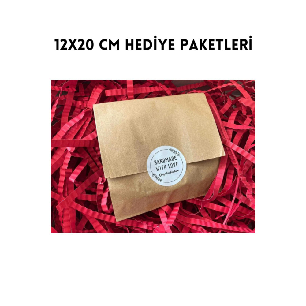 Palifix 100 Adet 12x20cm Körüklü Kraft Hediye Paketi Ambalaj Poşeti Şamua Kese Kağıdı Hediyelik Eşya Fiyatı