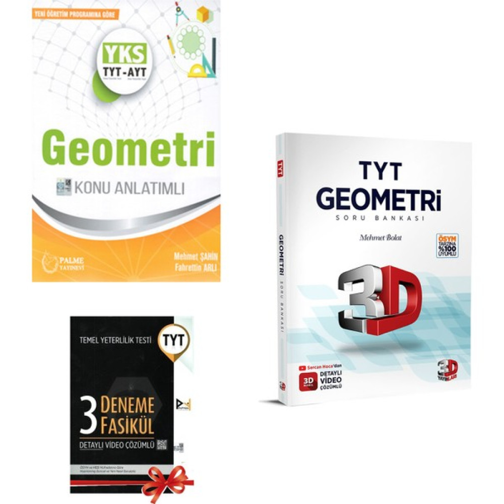 Palme 2022 Tyt Geometri Konu Anlatımı ve 3D Yayınları Geometri Soru Bankası + 3 Deneme Temel Yeterlilik Testi (TYT) Fiyatı