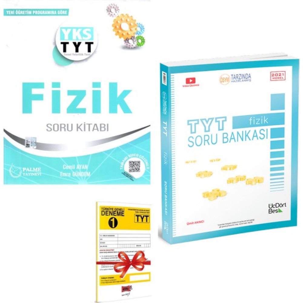 Palme TYT Fizik Soru Kitabı ve 345 Yayınları TYT Fizik Soru Bankası Seti + Deneme Temel Yeterlilik Testi (TYT) Fiyatı
