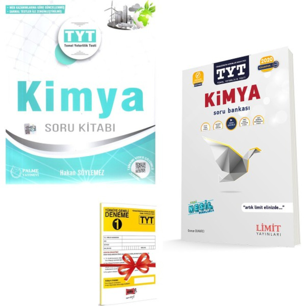 Palme TYT Kimya Soru Kitabı ve Limit Yayınları TYT Kimya Soru Bankası Seti + Deneme Temel Yeterlilik Testi (TYT) Fiyatı