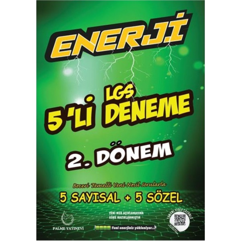 Palme Yayıncılık 8. Sınıf Enerji LGS 5'li 2.dönem Deneme Kaynak Kitapları Fiyatı
