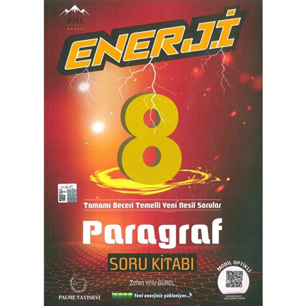 Palme Yayıncılık 8. Sınıf Enerji Yeni Nesil Paragraf Soru Kitabı Ders Sınav Kitapları Fiyatı
