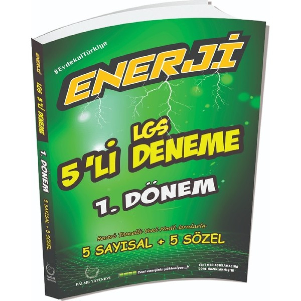 Palme Yayıncılık 8. Sınıf LGS 1. Dönem Enerji 5'li Deneme Tüm Dersler Fiyatı
