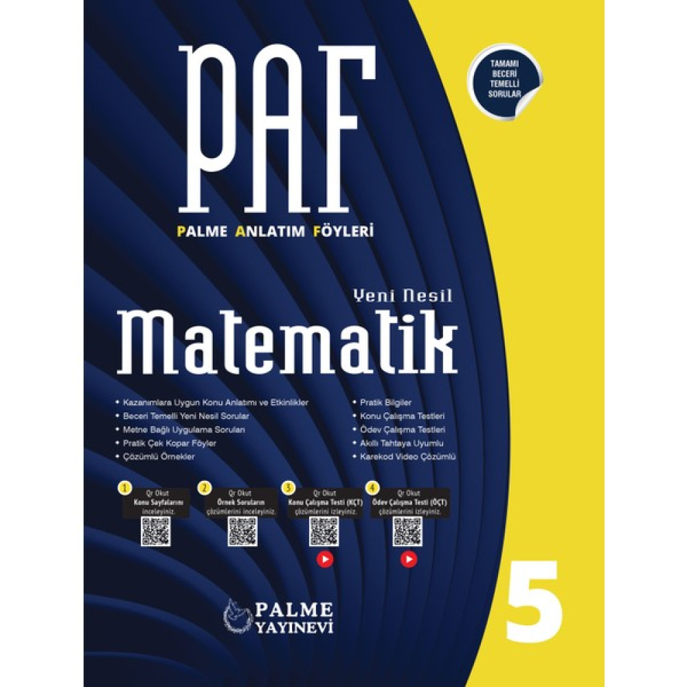 Palme Yayıncılık - Akademik Kitaplar Palme Paf 5.sınıf Matematik Anlatım Föyleri Matematik Fiyatı