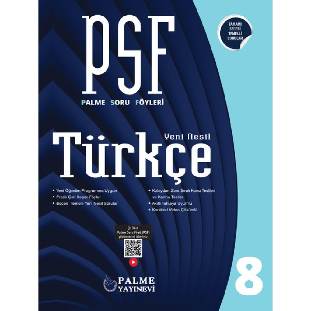 Palme Yayıncılık - Akademik Kitaplar Palme Psf 8.sınıf Türkçe Soru Föyleri Türkçe Fiyatı