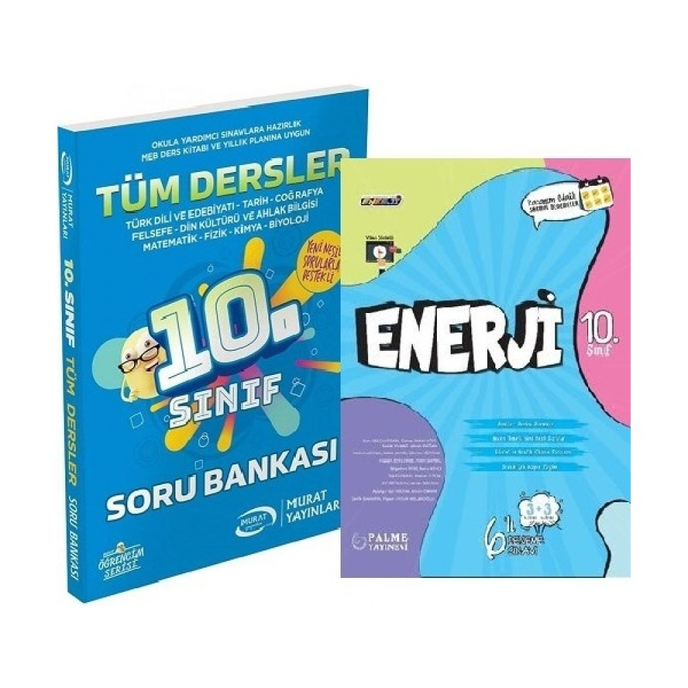 Palme Yayıncılık PALME 10. Sınıf Enerji 6 Lı Deneme Sınavı & Murat 10.sınıf Tüm Dersler Soru Bankası Tüm Dersler Fiyatı