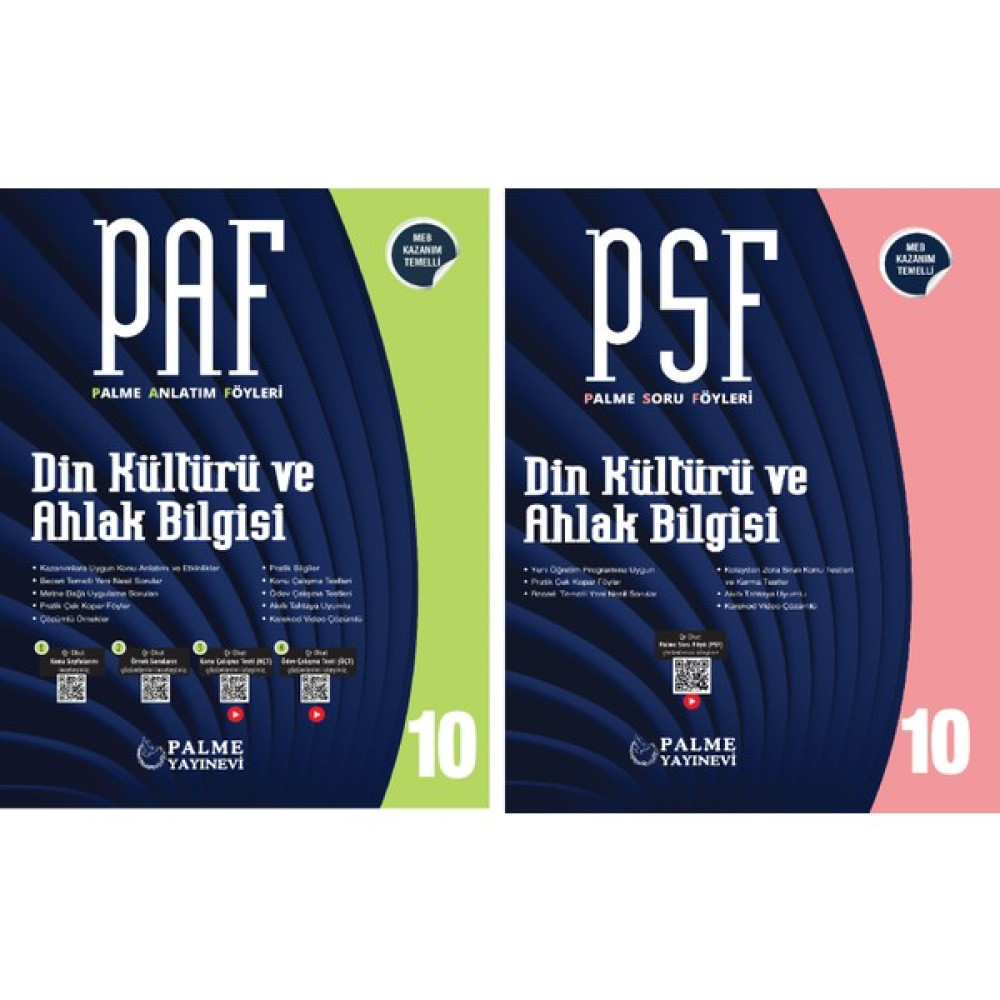 Palme Yayıncılık Palme 10. Sınıf Paf-Psf Din Kültürü Kurumsal Set 2li Din Kültürü ve Ahlak Bilgisi Fiyatı