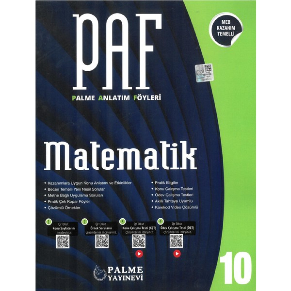 Palme Yayıncılık Palme 10.sınıf Matematik Palme Anlatım Föyleri Kaynak Kitapları Fiyatı